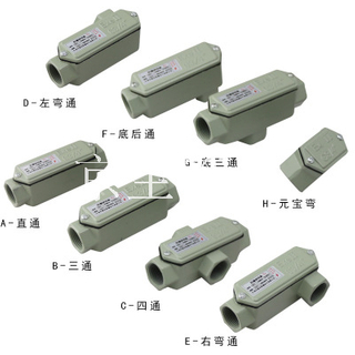 bhc防爆穿线盒4分6分直通四通防爆接线盒防爆三通穿线盒