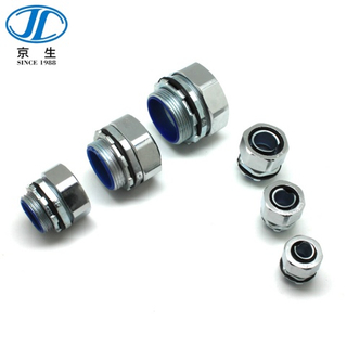 DPJ金属端式接头 金属软管外螺纹箱接头 包塑金属软管外丝盒接头